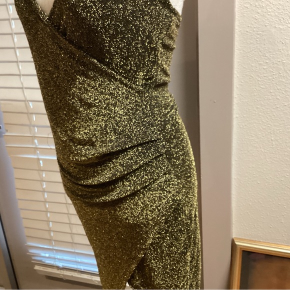 Mind Code Gold Mini Dress - Picture 3 of 8